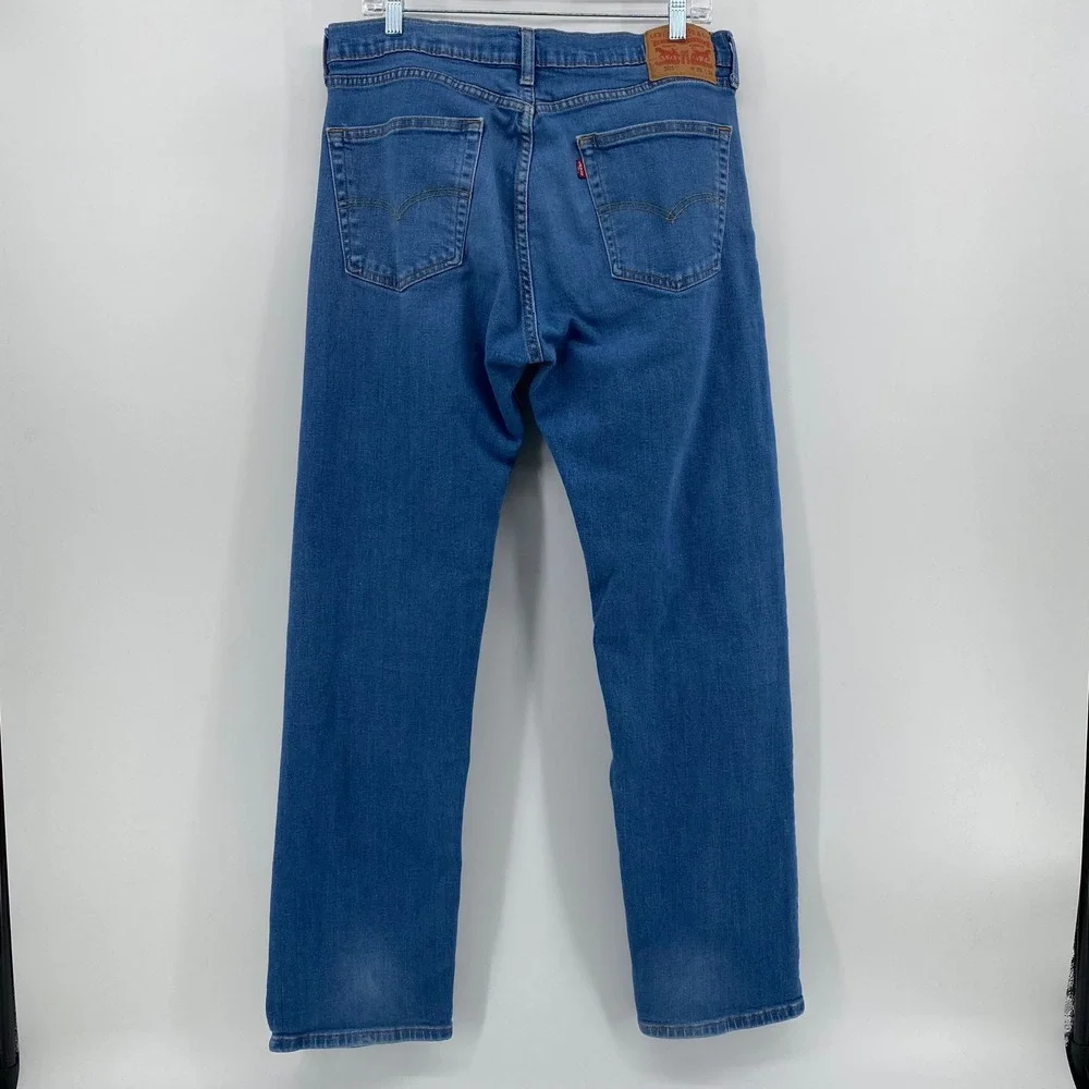 Levi's 505 Regular Fit Straight Leg Jeans Mens 36x34 Medium Wash Blue Denim